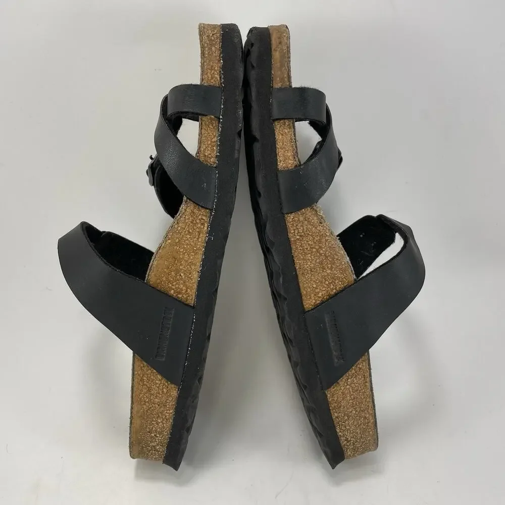 Birkenstock Mayari Sandals Womens Size 37 US 6-6.5 Black Birkoflor Toe Loop - Picture 6 of 9